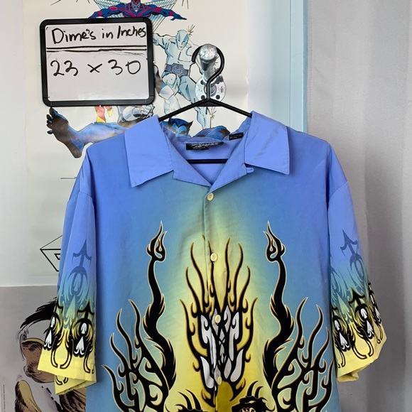 Vintage Other - VTG Tribal Dragon Art Button-Ups Shirt